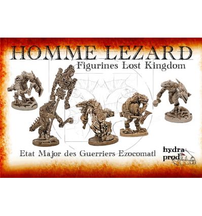 Hommes Lézards - Etat Major des Ezocamatl (5 figurines)