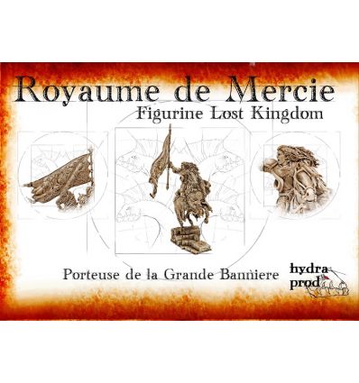 Bretonniens - Porteuse de Grande Bannière à Cheval