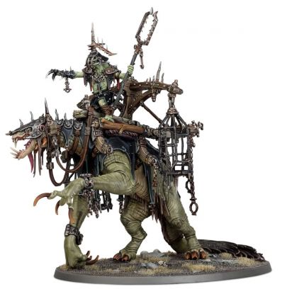 Warhammer AOS - Orruk Warclans - Vasoboss Skumdrekk/ Boss Karrach' sur Bête Faukarde