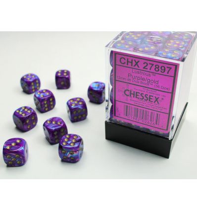 Chessex 27897 - Lustrous - Purple / Gold