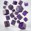 Pack De D6 - Violet Scintillant & Or