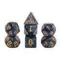 Lots De 7 Des - Noir et Or