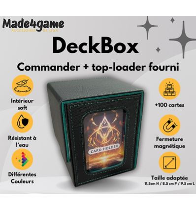 Made4Game - Deckbox Commander L 100 Noir/vert