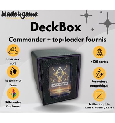 Made4Game - Deckbox Commander L 100 Noir/Violet