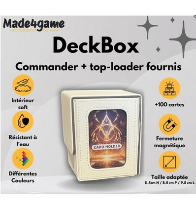 Made4Game - Deckbox Commander L 100 Blanc