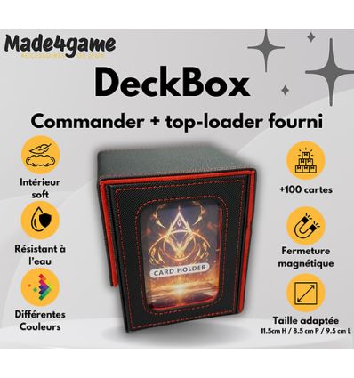 Made4Game - Deckbox Commander L 100 Noir/Rouge
