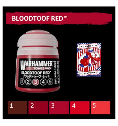 Warhammer Tone Pro -  BLOODTOOF RED 2 12ML ROW