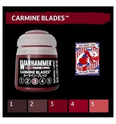 Warhammer Tone Pro -  CARMINE BLADES 2 12ML ROW
