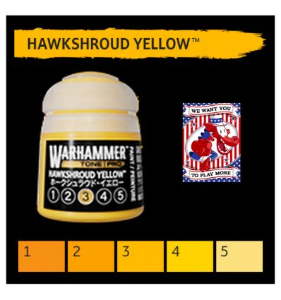 Warhammer Tone Pro -  HAWKSHROUD YELLOW 2 12ML ROW