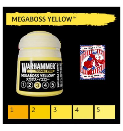 Warhammer Tone Pro -  MEGABOSS YELLOW 3 12ML ROW