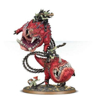 Warhammer AOS - Gloomspite Gitz - Mangler Squigs/ Loonboss sur Mangler Squigs